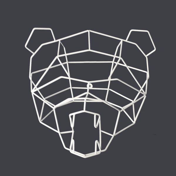 BEND Geometric Animals - Polar Bear Black 