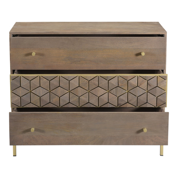 Moe's Corolla Three Drawer Chest