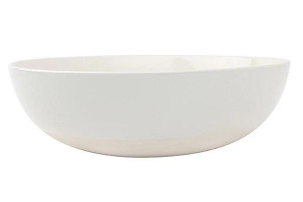 Canvas Home Shell Bisque Round Serving Bowl Blue 