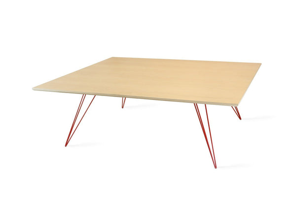 Tronk Williams Coffee Table - Rectangular Thin Maple Blood Red