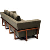 ARTLESS LRG Sofa & Ottoman w/ Walnut Base 