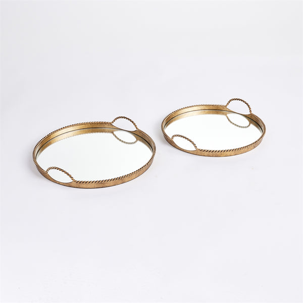 Napa Home & Garden Braiden Decorative Mirrored Trays - Set of 2