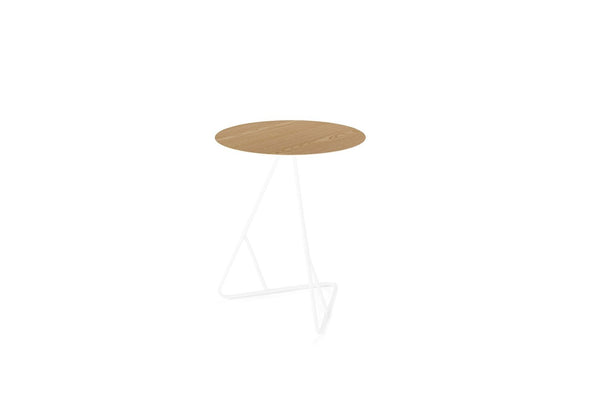 Tronk James End Table Black Base / Black Oak Top 