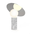 Pablo Bola Disc Table Lamp Carrara White / Chrome 