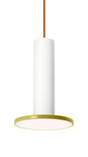 Pablo Cielo One Light Pendant White / Moss Light with Copper Cord 