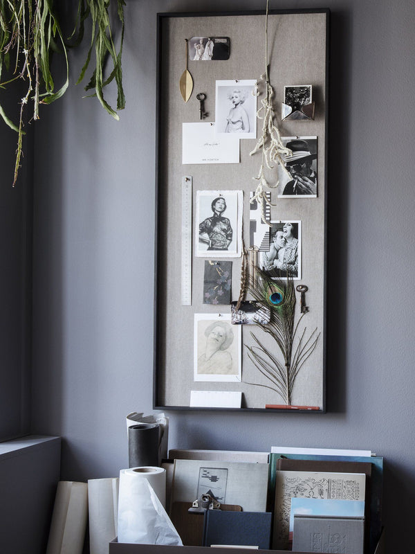 Ferm Living Scenery Pinboard - Narrow Black Frame 