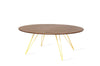 Tronk Williams Coffee Table - Circular Large Walnut Yellow