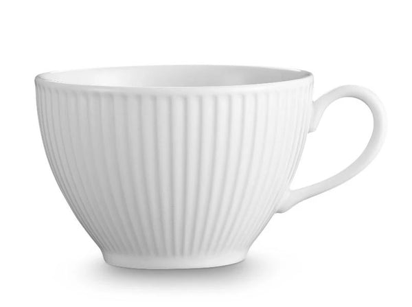 Pillivuyt Plisse Tea Cup & Saucer - Set of 4