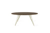 Tronk Williams Coffee Table - Circular Large Walnut Brass Gold