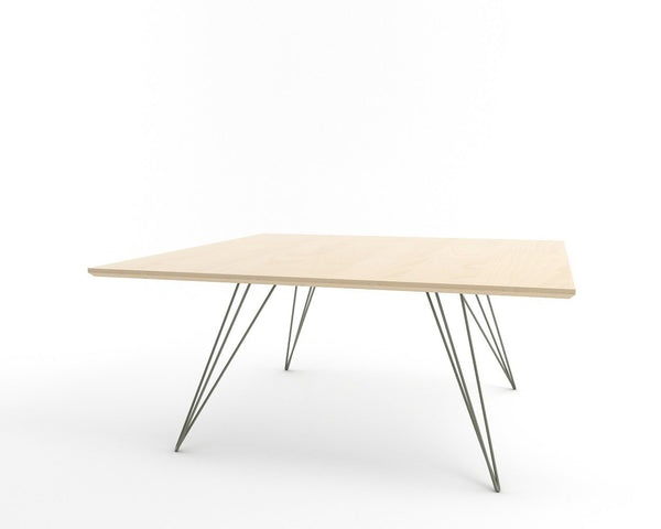 Tronk Williams Coffee Table - Square Small Maple Blood Red
