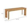 Moe's Angle Dining Bench - Small