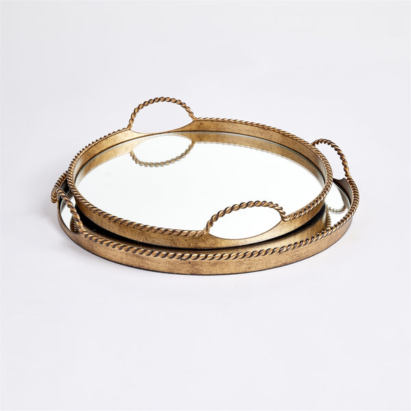 Napa Home & Garden Braiden Decorative Mirrored Trays - Set of 2