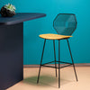 Bend Wood & Wire Bar Stool