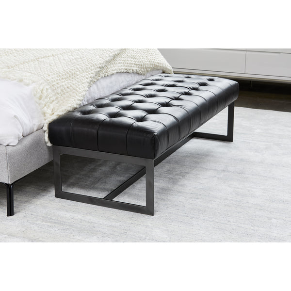 Moe's Wyatt Leather Bench