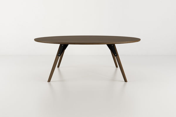 Tronk Clarke Coffee Table - Oval Small Walnut Black