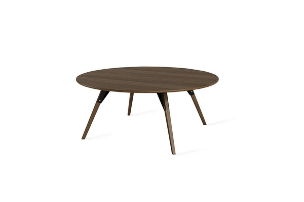 Tronk Clarke Coffee Table - Circular Small Walnut Black