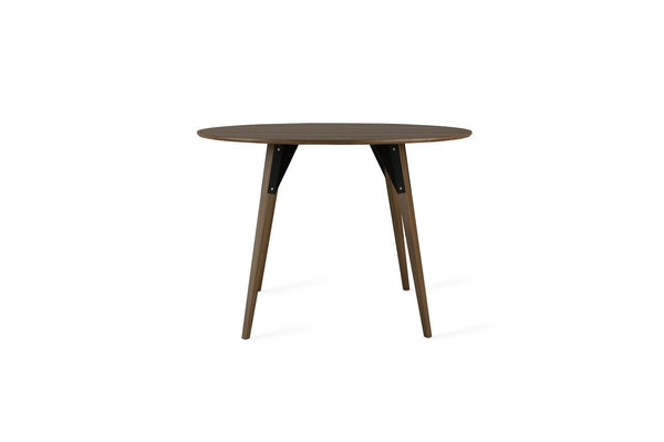 Tronk Clarke Dining Table - Circular Small Walnut Black