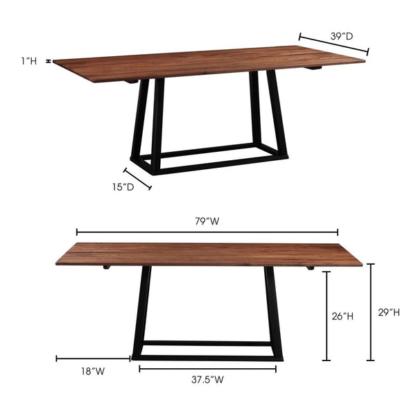 Moe's Tri-Mesa Dining Table