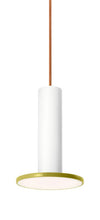 Pablo Cielo Three Chandelier White / Moss Light with Copper Cord 
