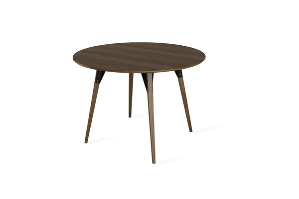 Tronk Clarke Dining Table - Circular Small Walnut Black