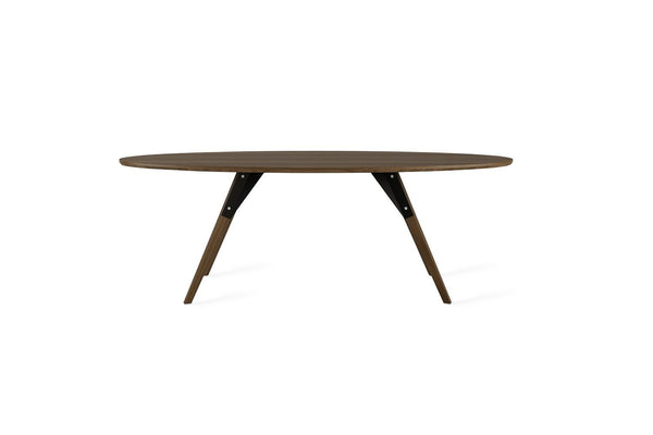 Tronk Clarke Coffee Table - Thin Oval Walnut Black 