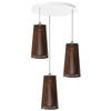 Pablo Solis Chandelier - 3 Brown Small 