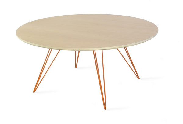 Tronk Williams Coffee Table - Circular Small Maple Blood Red