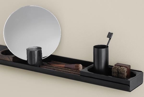 Blomus Modo Square Wood Tray For Wall Shelf