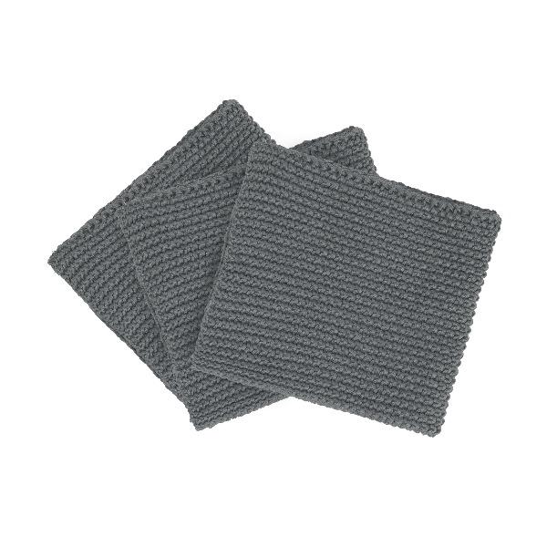 Blomus Wipe Perla Knitted Dish Cloths - Set of 3