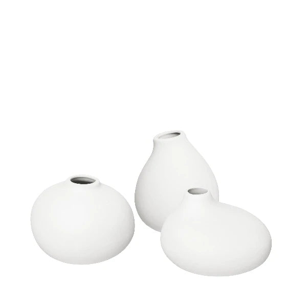 Blomus Nona Porcelain Mini Vases - Set of 3