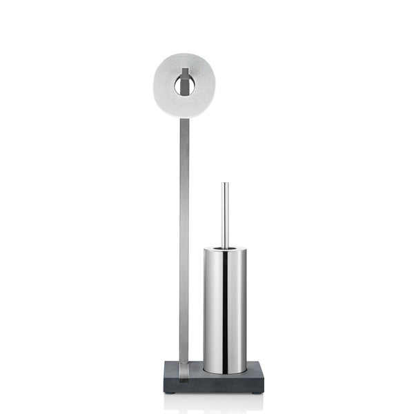 Blomus Toilet Butler w/ Tall Brush Holder - 1 Roll