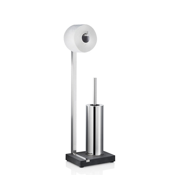 Blomus Toilet Butler w/ Tall Brush Holder - 1 Roll