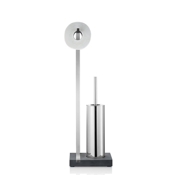 Blomus Toilet Butler w/ Tall Brush Holder - 1 Roll