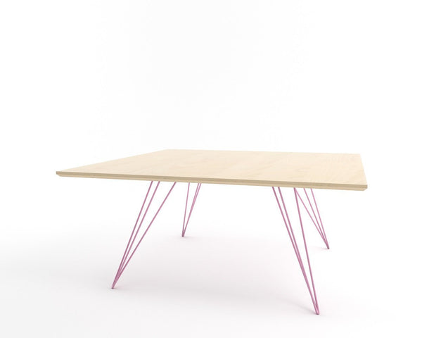 Tronk Williams Coffee Table - Square Small Maple Blood Red
