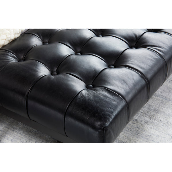 Moe's Wyatt Leather Bench