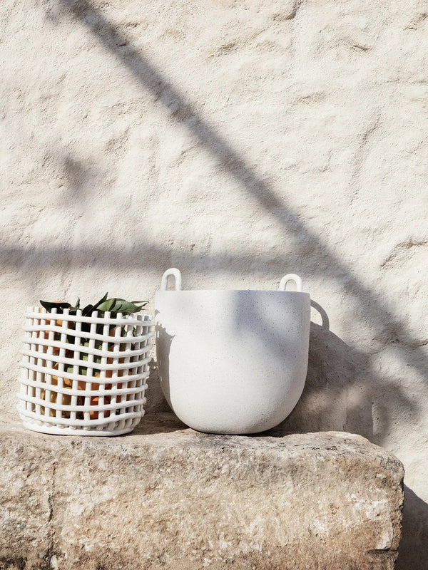 Ferm Living Ceramic Basket Small Cashmere 