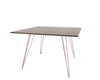 Tronk Williams Dining Table - Square Small Walnut Pink