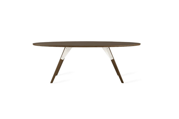 Tronk Clarke Coffee Table - Thin Oval Walnut Black 