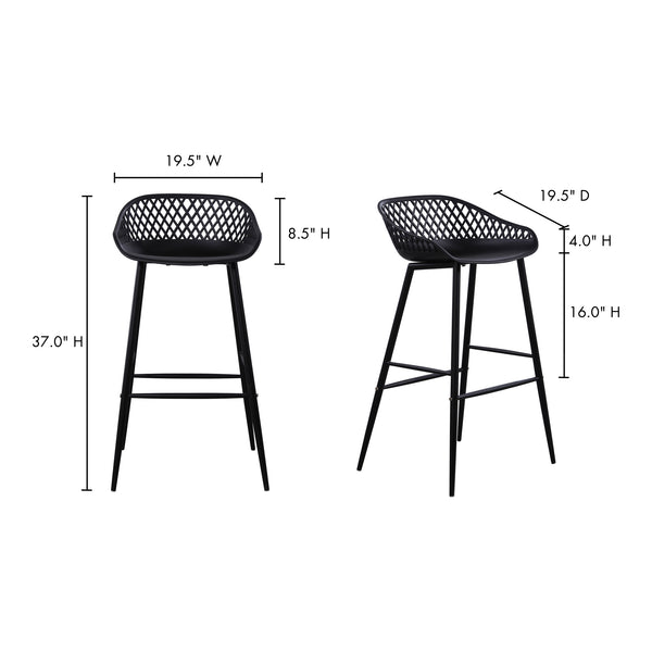 Moe's Piazza Outdoor Barstools - Set of 2