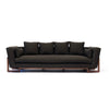 ARTLESS LRG Sofa & Ottoman w/ Walnut Base 