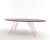 Tronk Williams Coffee Table - Oval Thin Walnut Pink