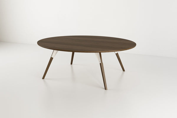Tronk Clarke Coffee Table - Oval Small Walnut Black