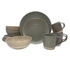 Canvas Home Shell Bisque 16 Piece Place Setting Grey 