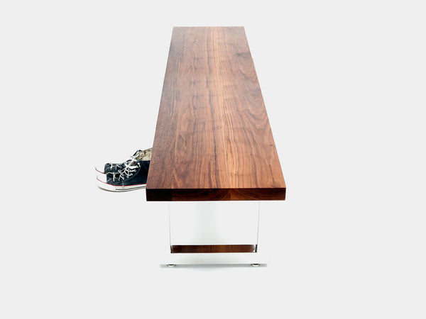 ARTLESS GAX 16 Bench - Wood 48"W X 16"D X 18"H Stainless Steel 