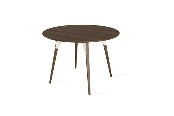 Tronk Clarke Dining Table - Circular Small Walnut Black