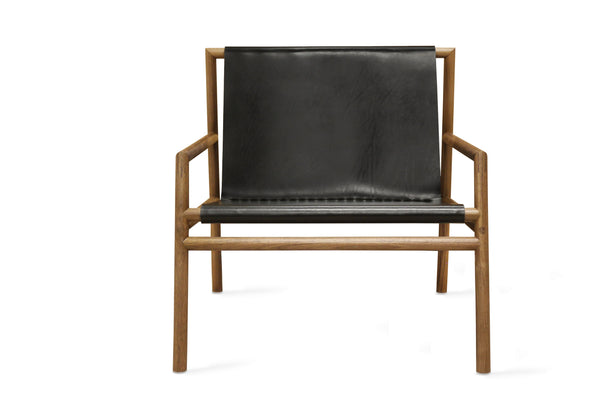 Tronk Gallagher Lounge Chair Walnut / Black Leather 