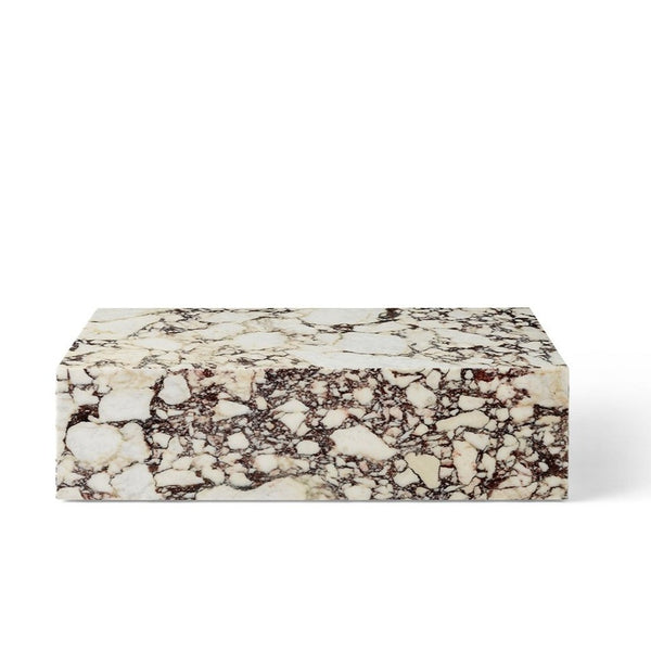 Menu Plinth Low White Carrara Marble 