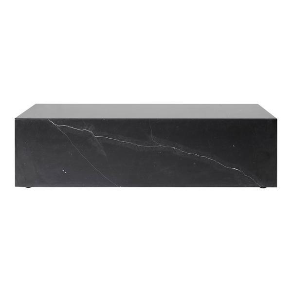 Menu Plinth Low White Carrara Marble 