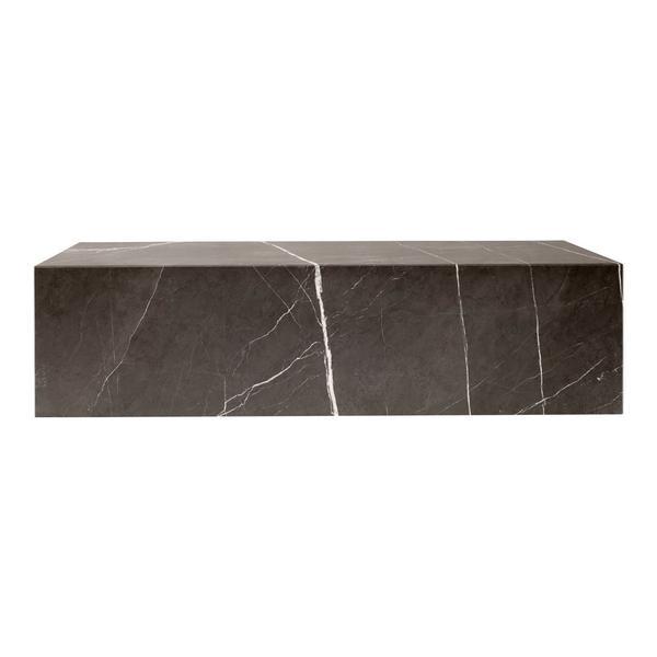 Menu Plinth Low White Carrara Marble 