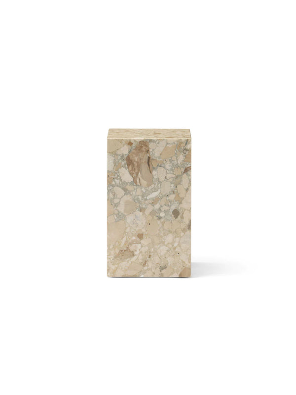 Menu Plinth Tall White Carrara Marble 